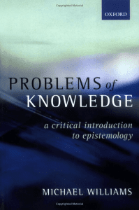 Problems of Knowledge: A Critical Introduction to Epistemology